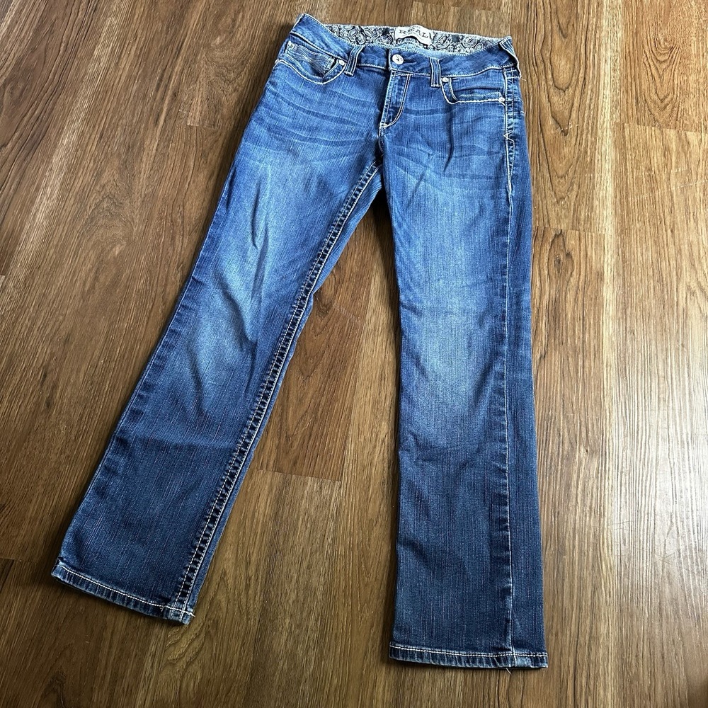 Ariat REAL Straight Jeans Womens 31S Western Cowgirl Y2K Contrast Stitch